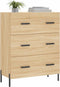 vidaXL - Dressoir - 69,5x34x90 - cm - bewerkt - hout - sonoma - eikenkleurig