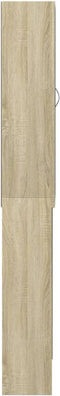 vidaXL - Wasmachinekast - 64x25,5x190 - cm - sonoma - eikenkleurig