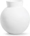 Eco vaas met kraag 'hooper' mat wit h19 d19 cm