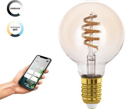 EGLO connect.z - Smart LED Lamp E27 - Instelbaar wit licht - Dimbaar - Ø 8 cm (1 stuk)