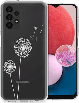 iMoshion Hoesje Geschikt voor Samsung Galaxy A13 (4G) Hoesje Siliconen - iMoshion Design hoesje - Transparant / Dandelion