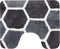 Dutch House Toiletmat Rennes - WC Mat 60x50cm - Grijs - Antislip - Toiletmat met uitsparing - Badkamer Mat - WC Mat - Snel Absorberend - Snel Drogende Toiletmat