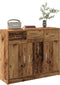 vidaXL - Dressoir - 91x28x75 - cm - bewerkt - hout - oud - houtkleurig
