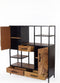 Livingfurn - Kabinetkast Brooklyn 140cm - Mangohout / Gecoat Staal