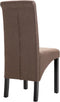 vidaXL - Eetkamerstoelen - 2 - st - stof - bruin