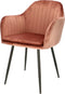 Orville velvet eetkamerstoel Brando roze