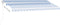 vidaXL - Luifel - met - LED - en - windsensor - elektrisch - 400x300 - cm - blauw - en - wit