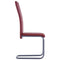 vidaXL - Eetkamerstoelen - 2 - st - kunstleer - rood
