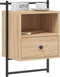 vidaXL - Nachtkastjes - 2 - st - wandgemonteerd - 40x30x61 - cm - hout - sonoma - eiken