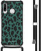 iMoshion Hoesje Geschikt voor Huawei P30 Lite Hoesje Met Koord - iMoshion Design Hoesje met Koord - Zwart / Meerkleurig / Groen / Panther Illustration