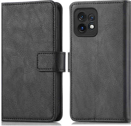 iMoshion Hoesje Geschikt voor Motorola Edge 40 Pro Hoesje Met Pasjeshouder - iMoshion Luxe Bookcase - Zwart