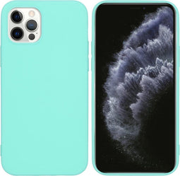 iMoshion Hoesje Geschikt voor iPhone 12 Pro / 12 Hoesje Siliconen - iMoshion Color Backcover - Mintgroen