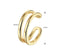 Glams Earcuff - Zilver 925 - Geelgoud 13x4mm - Goudkleurig