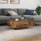 vidaXL - Salontafel - met - LED-verlichting - Oude - Hout - 85x55x31 - cm
