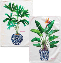 Keukendoek HappyFriday Porcelain Multicolour 70 x 50 cm (2 Stuks)
