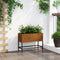 vidaXL - Verhoogde - Tuinplantbak - 60x26x45 - cm - Weerbestendig - Staal