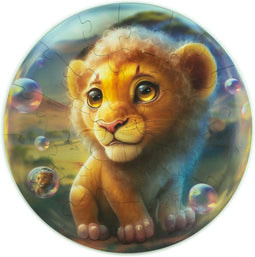 UNIDRAGON Houten Puzzel Voor Volwassenen Bubblezz - Leeuw - 30 stukjes - 25 cm