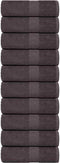vidaXL - Gastendoekjes - 10st - 30x50cm - 360g/m² - 100% - katoen - antracietkleurig