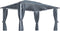 vidaXL - Prieel - met - gordijn - LED-lichtslinger - 4x3 - m - aluminium - antraciet