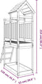 vidaXL Speeltoren met ladder 53x110x214 cm massief grenenhout