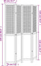 vidaXL - Kamerscherm - met - 4 - panelen - massief - paulowniahout - donkerbruin