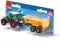 Siku Fendt tractor met Krampe kiepwagen speelgoedtractor metaal/kunststof groen/geel afneembare cabine kiepbak aanhanger met rubberen lichtlopende wielen trekhaak