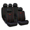Momo Sc021br Seat Covers 021 11-piece Color Black / Red
