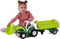 Cavallino XL Tractor Groen met Kiep Aanhangwagen, 86,5cm