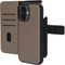 Mobiparts Leather 2 in 1 Wallet Case - Apple iPhone 16 - Luxe leder met uitneembare backcover - Taupe