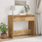vidaXL - Wandtafel - 89x41x76,5 - cm - bewerkt - hout - artisanaal - eikenkleurig