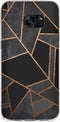 Hoesje Geschikt voor Samsung Galaxy S7 Edge Hoesje Siliconen - Design Backcover siliconen - Meerkleurig / Black Graphic