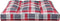 vidaXL - Palletkussen - 70x70x12 - cm - stof - ruitpatroon - rood