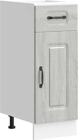 vidaXL - Keuken - onderkast - Kalmar - bewerkt - hout - grijs - sonoma - eiken