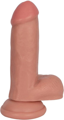 6 Inch Dong with Balls - Beige