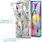 iMoshion Hoesje Geschikt voor Samsung Galaxy A51 Hoesje Siliconen - iMoshion Design hoesje - Groen / Transparant / Roze / Vintage Flowers