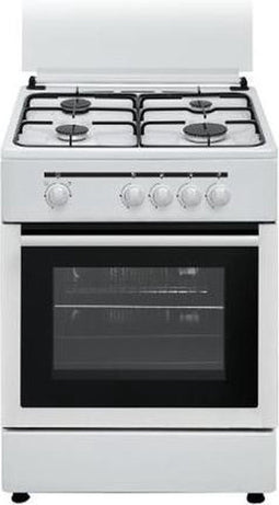 Vitrokitchen CB60BB fornuis Vrijstaand fornuis Zwart, Wit Gaskookplaat