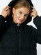 Only ONLSIENNA - Lange gewatteerde jas met capuchon - 2 ritszakken - Zwart - Maat XL