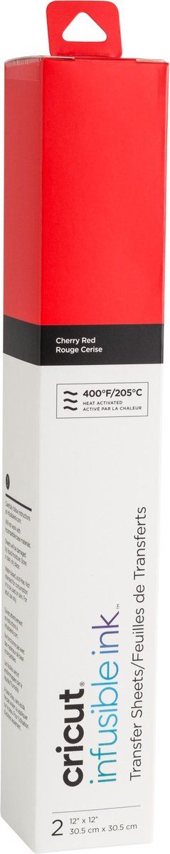 Cricut Infusible Ink Transfervellen – Kersenrood (2 vellen)