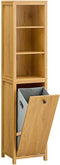 SoBuy Badkamer Hoge Kast - Opbergkast - Wassorteerder - MDF PB Materiaal - 40kg Capaciteit - 40x173x