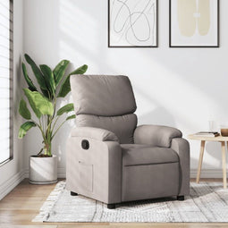 Fauteuil verstelbaar stof taupe