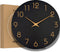 Tyme Wandklok - Analoog - Fluisterstil - 20cm - Zwart Hout
