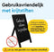 BRASQ Krijtstoepbord - Enkelzijdig - Weerbestendig - Zwart - 55x85 cm