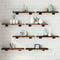 vidaXL - Wandschappen - 8 - st - 40x20x1,5 - cm - bewerkt - hout - gerookt - eikenkleur