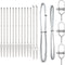 vidaXL - Hekpalen - met - spijker - 13 - stuks - Ø32 - mm - 170 - cm - gegalvaniseerd - staal