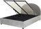 VAUCLUSE - Bed met opbergruimte - Lichtgrijs - 160 x 200 cm - Fluweel