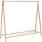 vidaXL - Kledingrek - met - schappen - 106x34x102 - cm - bamboe