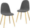 vidaXL - Eetkamerstoelen - 2 - st - fluweel - donkergrijs
