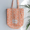 Riviera Maison Katoen en draagtas, Stevige Schoudertas met RM print - RM Monogram Tote Bag - Oranje - Katoen
