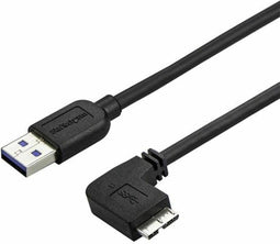 Startech.com USB 3.0 Micro kabel - Haaks naar rechts - 50cm - Zwart