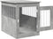 vidaXL - Hondenbench - 55x75x65 - cm - bewerkt - hout - betongrijs
